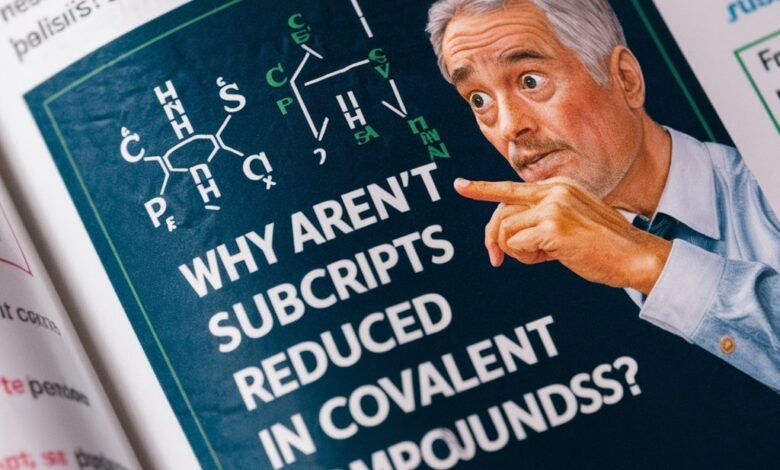 why arent subscripts reduced in covalent compounds